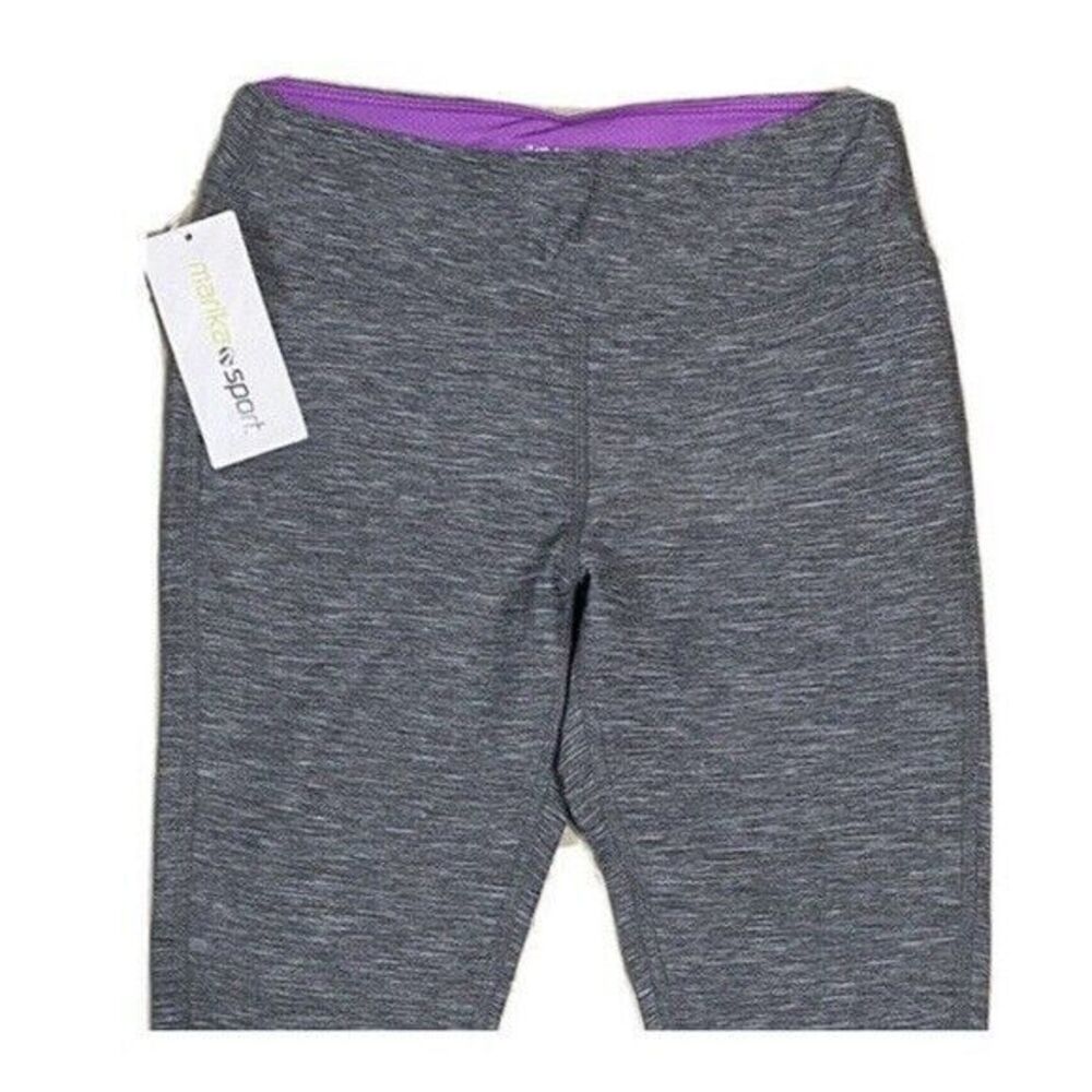 NWT Womens MARIKA TEK‎ Gray Heather Performance Fitted Capris Size XS